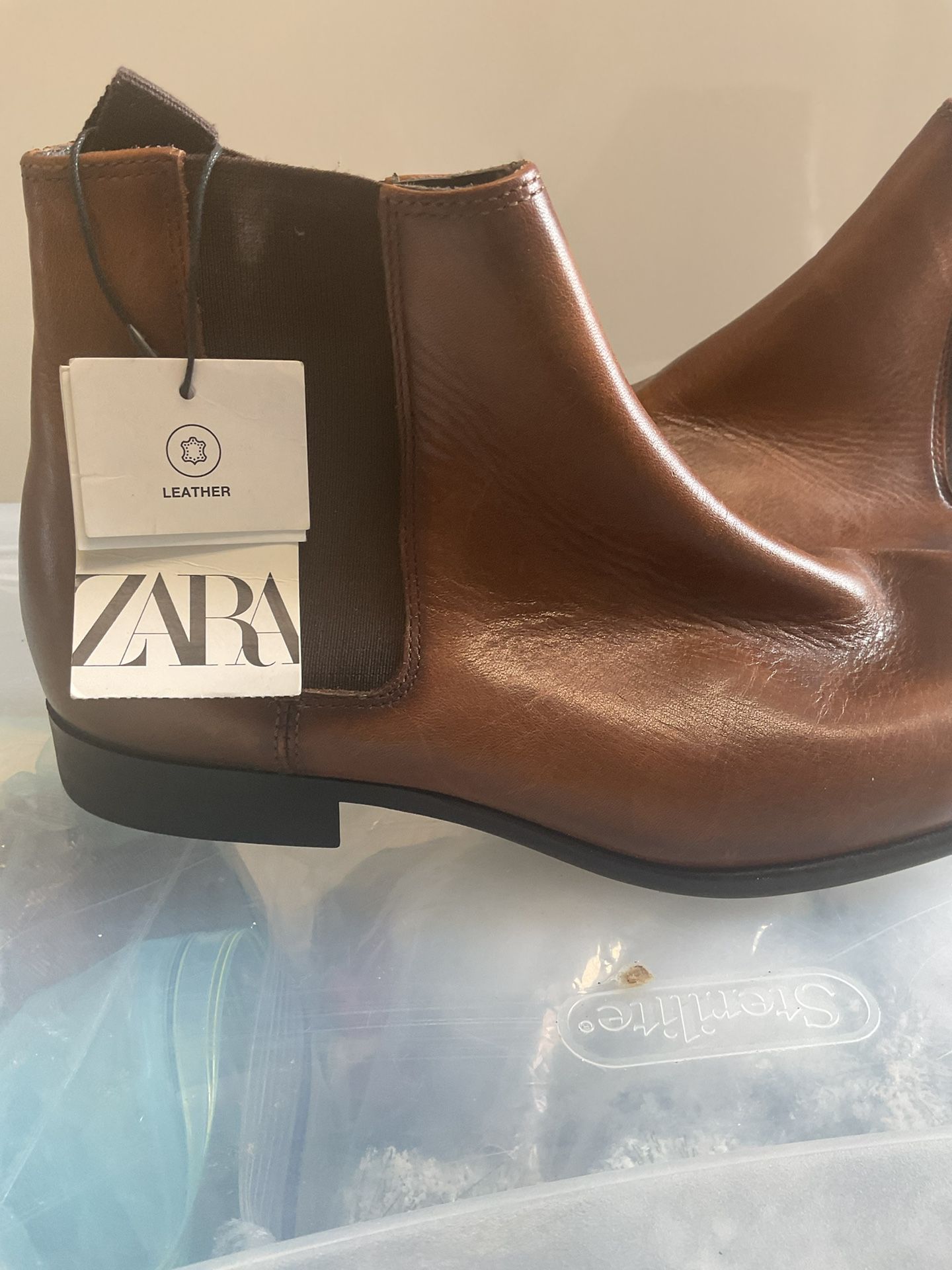Brand New Zara, Leather Boots Men