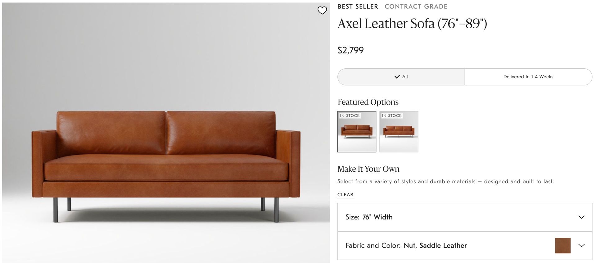 Leather Couch (West Elm)