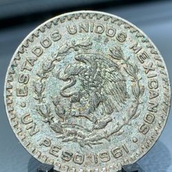 Mexican Silver Un Pesos 10% silver