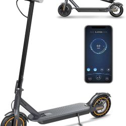Big Electric Scooter, Up to 19 Miles Range, 19 Mph Folding Commute Electric Scooter for Adults with 8.5" Solid Tires, Dual Braking System and App Cont