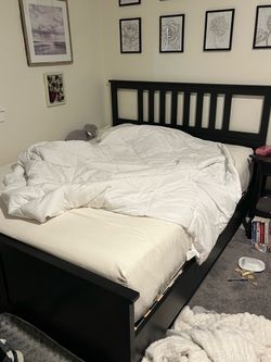 Bed frame and 2 side tables