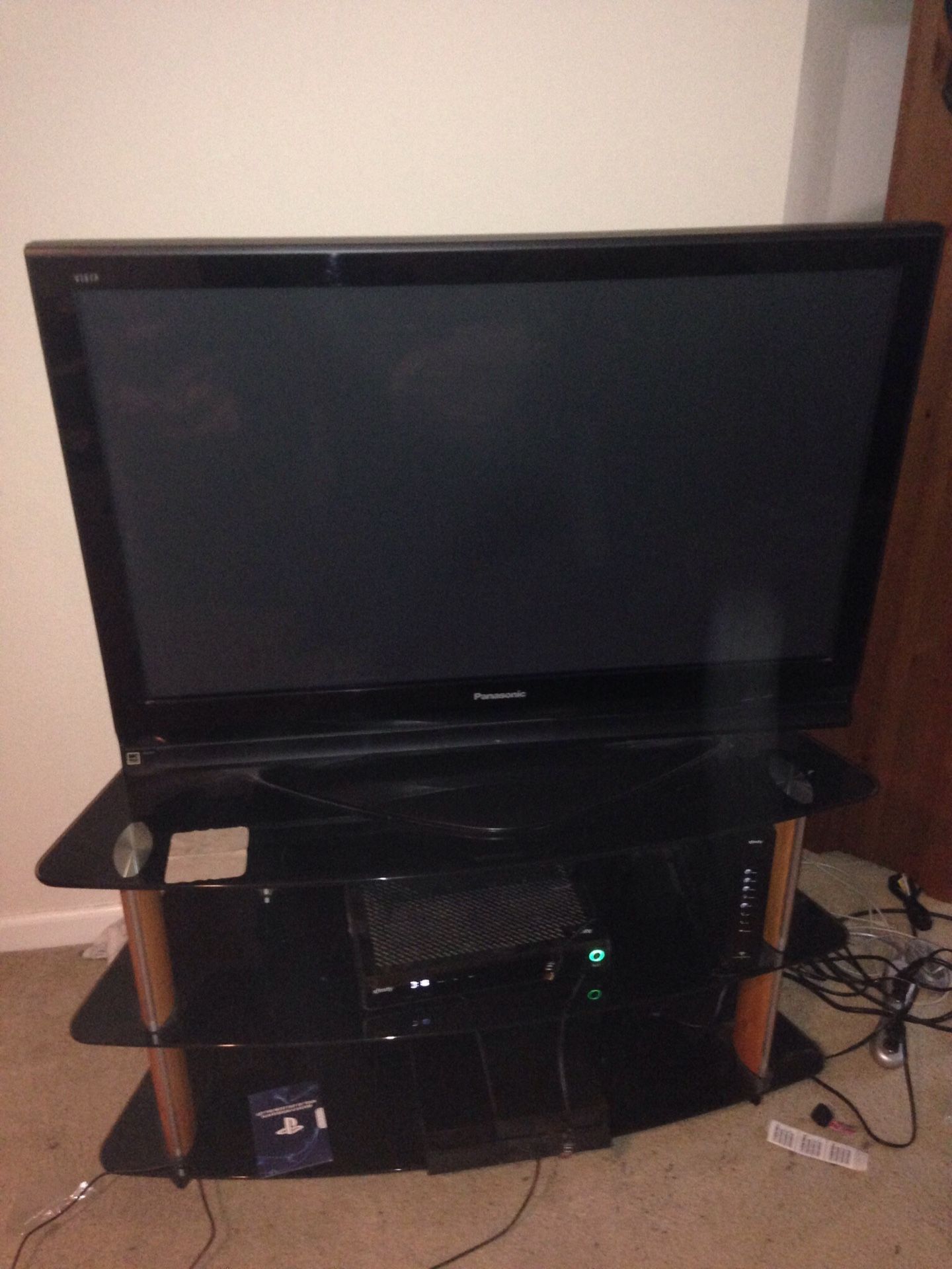 Panasonic TH-42PX75U 42-inch 720p Plasma HDTV + TV stand