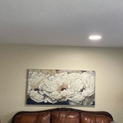 White Floral Painting