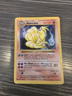 Pokemon Card - Ninetales Base Set (Shadowless) 12/102 Holo Rare