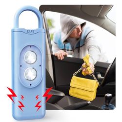 Rechargeable Personals Alarm with 2 LED Lights and 130dB Alerts for Outdoor Activity Emergencies Protections Personals Alarm