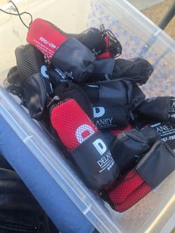 Branded Black and Red gators in draw string bag