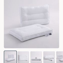 DownyHaven SlimNest Goose Down Pillow 800FP 20x26 White 90% Down