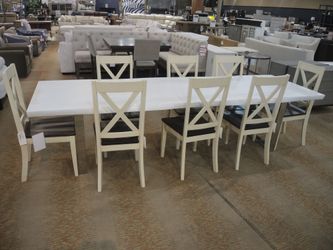 Waterfall Dining Table — (White)