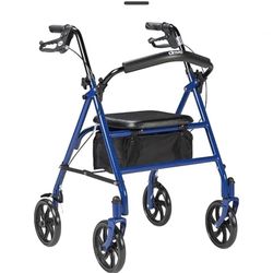 Drive Medical Transport Walker Rollator Brand New In Box Hand Brake Seat 