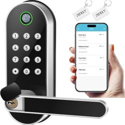 Keyless-Entry Fingerprint Smart Door Lock: Sifely Digital Electronic Lock with Code Passcode, Electric Door Knob, Biometric Door Handle
