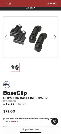 Yakima Baseclips 122 B31 5 Two Pair 4 for Sale in Alhambra CA