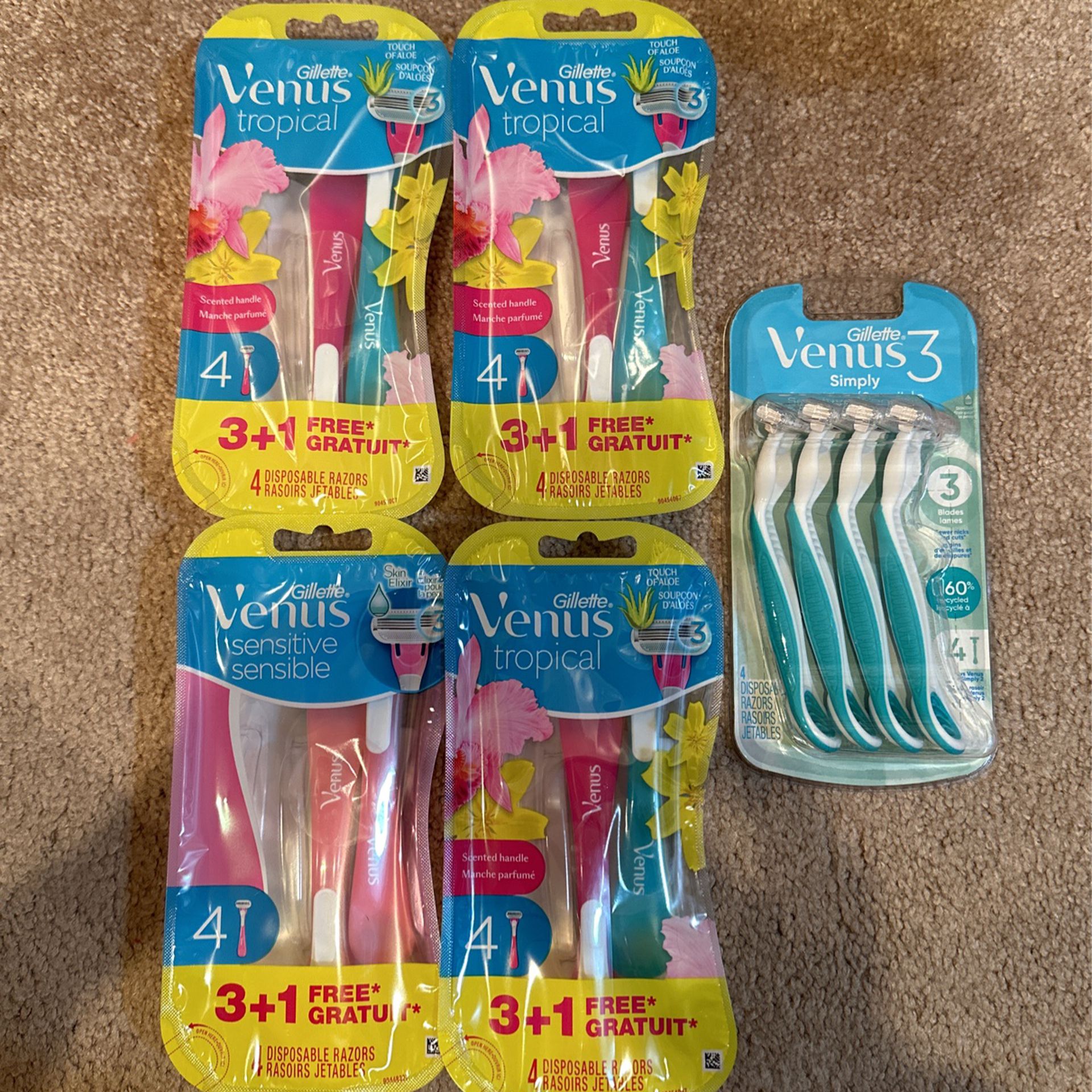 4-pack Venus razors: $4 each