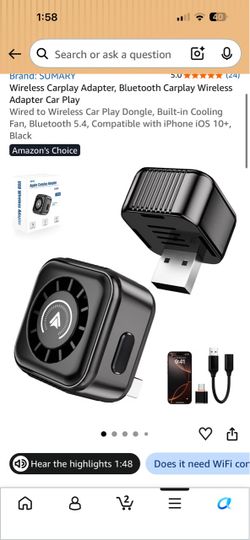 SUMARY Wireless CarPlay Adapter Dongle