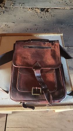 Leather backpack
