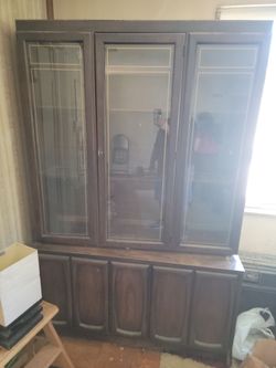 2 PC Vintage China Cabinet