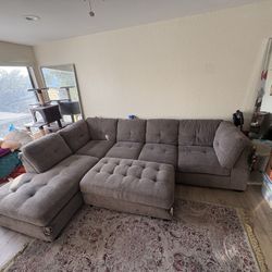Large Gray Sectional Couch