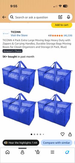 Extra large moving bags ( NEW )