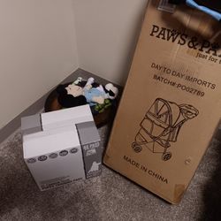 Dog Stroller With 2 Cup Holders New In Box Dog Training Pads New In Box