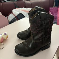 Girls 5c Toddler Brown Cowboy Boots