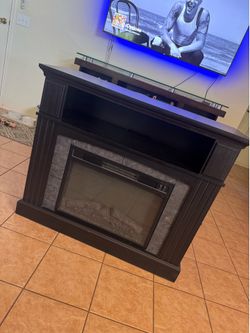 Black fire place