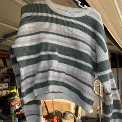 Rue21 Striped Waffle Knit Sweater Small