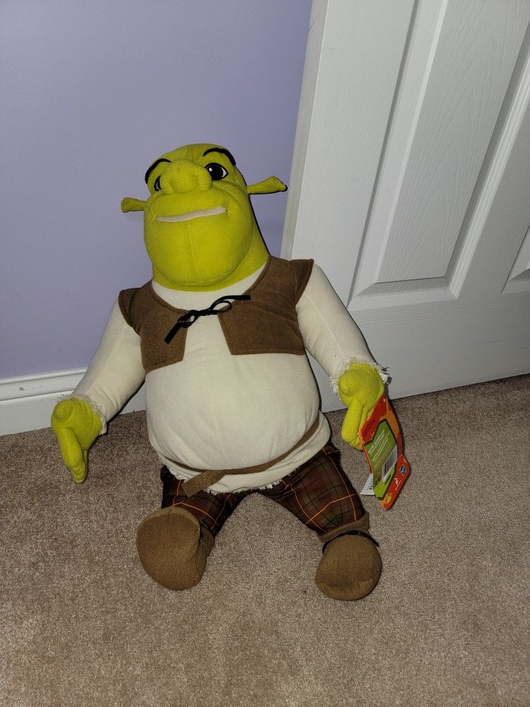 Vintage 2004 Jumbo Shrek Plush Hasbro DreamWorks Jumbo