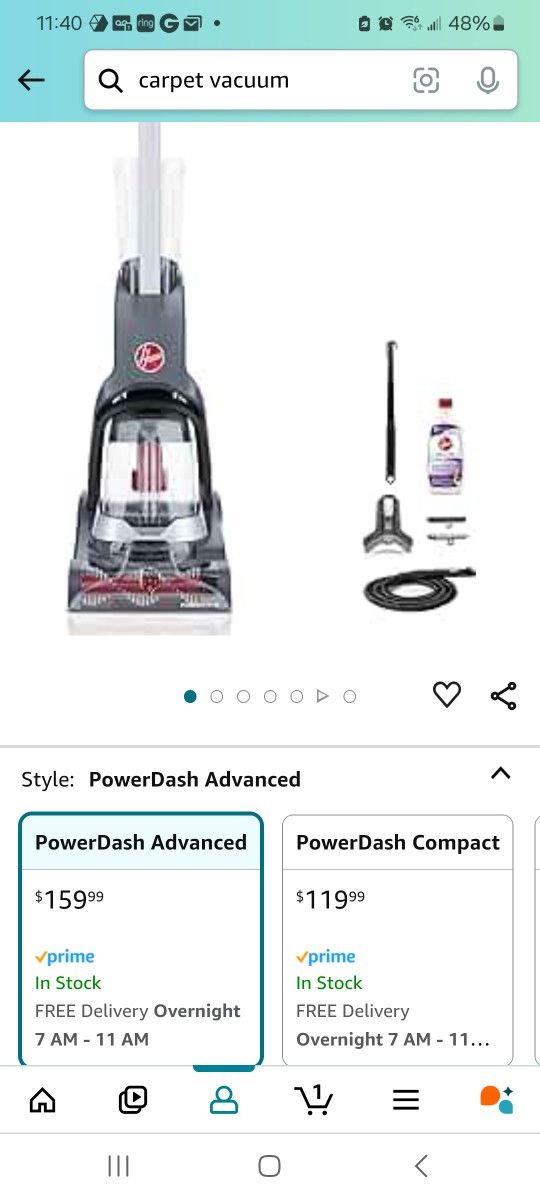 Hoover Pet Smart Carpet Cleaner Vacuum Shampooer Like New