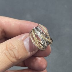 14KT Tri-Color .75ct TW Diamond Ring