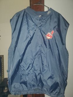 Men Indians Windbreaker Pullover Vest