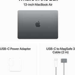 Apple 2024 MacBook Air 13-inch Laptop with M3 chip: 13.6-inch Liquid Retina Display, 8GB Unified Memory, 256GB SSD Storage, Backlit Keyboard, 1080p Fa