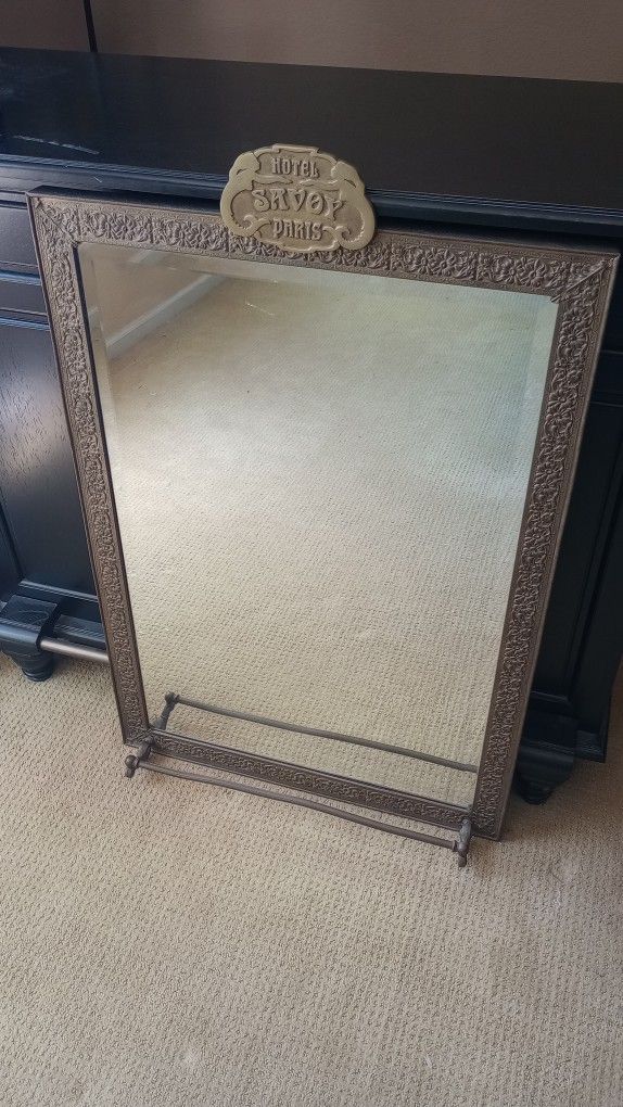 Antique 19th Century Mirror Savoy Hotel Paris Vintage
