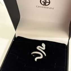 Gianni Bernini CZ Snake Ring 