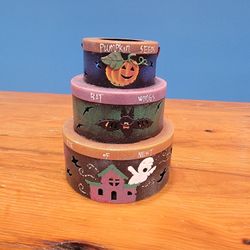 Halloween Metal Tea Light Votive Holder ~  Spooky, Pumpkin, Ghost, Bat, Glitter