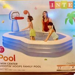 Brand New Inflatable Pool W/basketball Nets