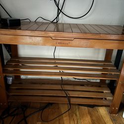 Shoe rack bench with storage