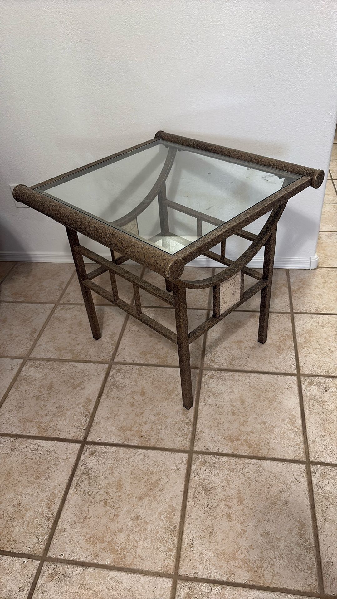 Glass / Metal Stand End Table Beautiful.
