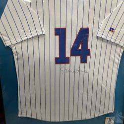 Signed Ernie Banks Chicago Cubs jersey