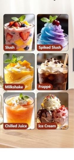 Slushy machine for margaritas soft ice cream  and slushy color black