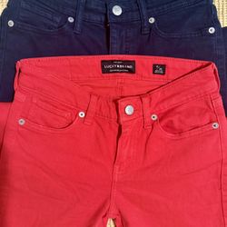 Lucky Brand Jeans Bundle – Size 0/25 – Red & Navy