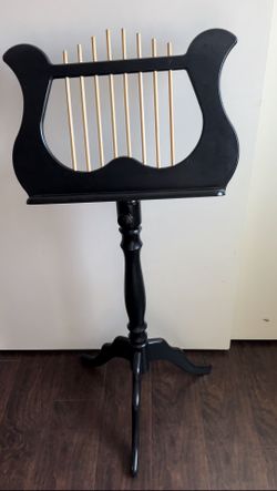 Wooden Lyre Shaped Decorative Adjustable Music Stand