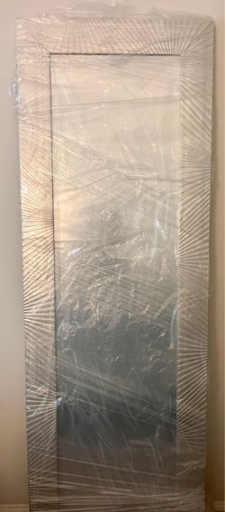 Silver Sunburst Full Length Mirror