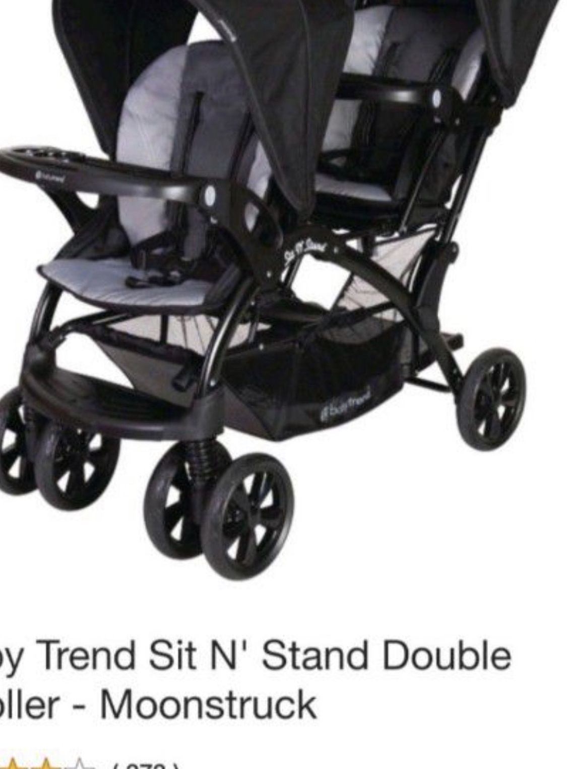 Baby Trend Sit N’ Stand Double Stroller Black