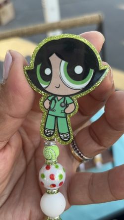 Power Puff Girls Nurse Id Badge Clip