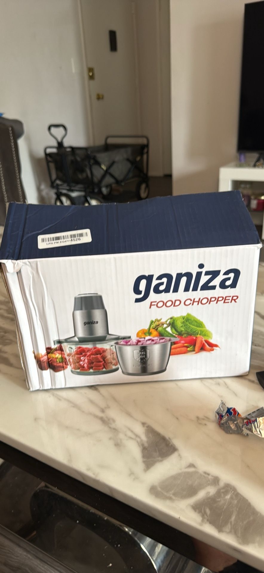 Ganiza Food Processor, 2-Speed Food Chopper Meat Grinder with 2 Bowls, Upgraded Button & Smart Overheat Protection Light - Clean Brush, 2 Blades