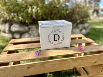 Wooden Recipe Box White