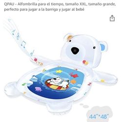 QPAU - Alfombrilla para el tiempo, tamaño XXL, tamaño grande, perfecto para jugar a la barriga y jugar al bebé