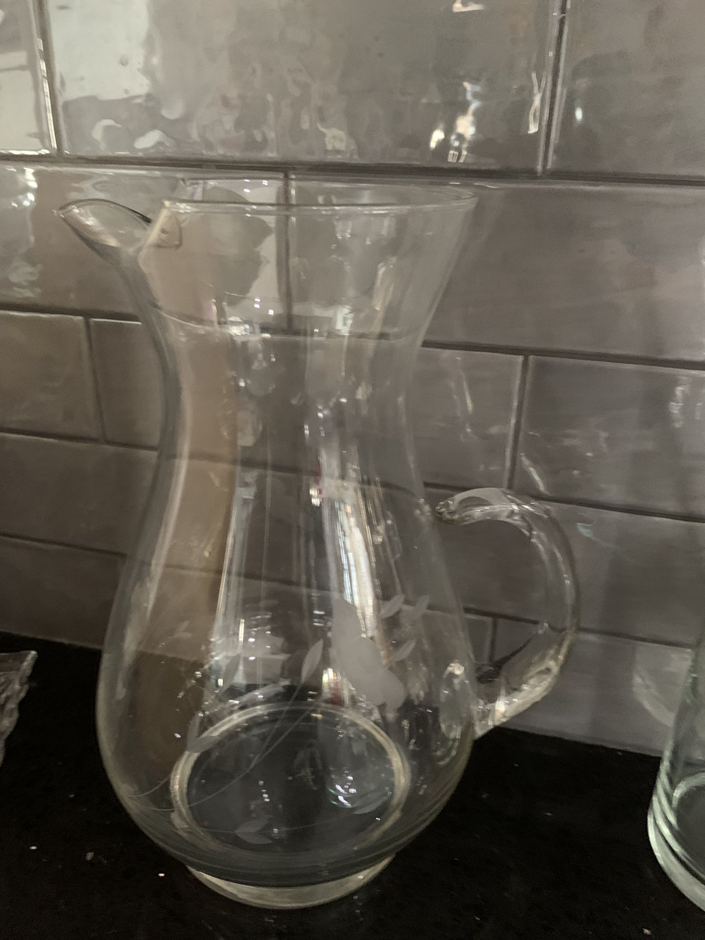 Princess House Pitcher - Carafe - Vase - Covered Butter Dish