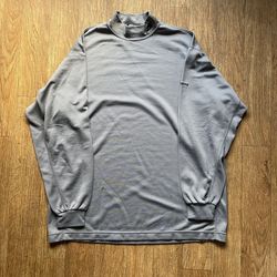 Mizuno Baseball Long Sleeve Shirt Grey Size 2XL Mens