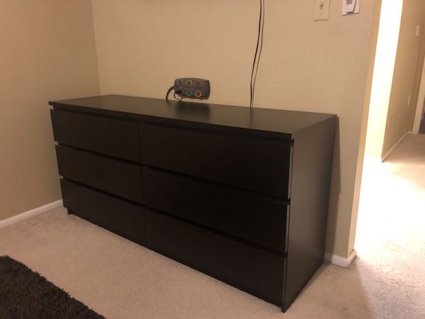 Ikea Malm 6 Drawer Black Brown Dresser For Sale In Tempe Az Offerup