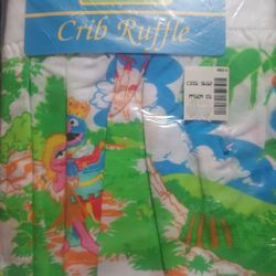 Vintage Sesame Street Crib Ruffle 